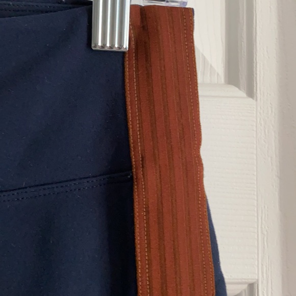 Athleta Track Tux Tight Leggings Stripe Navy Blue - size Medium - Picture 7 of 10